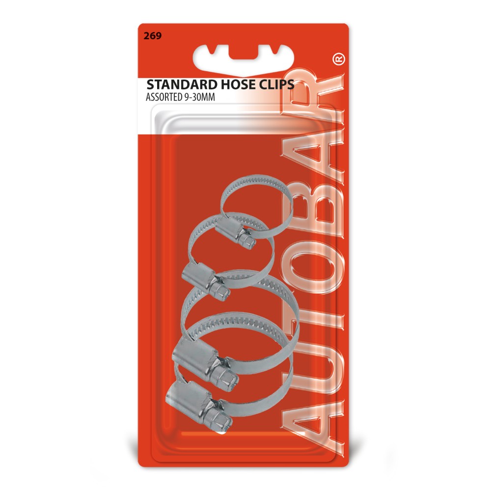 Image for Autobar Asst Hose Clips Sizes 000M0001A Qty 4