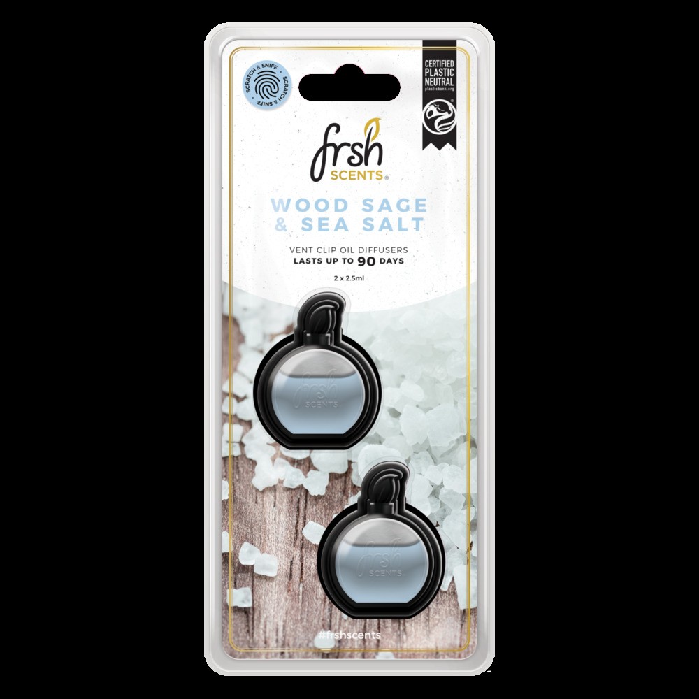 Image for Simply Wood Sage & Sea Salt 2.5ml 2Pk Mini Oil Diffusers