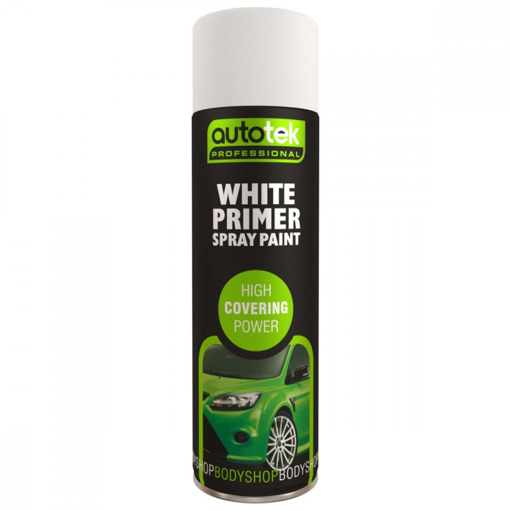 Image for Autotek White Primer Spray Paint 500ml