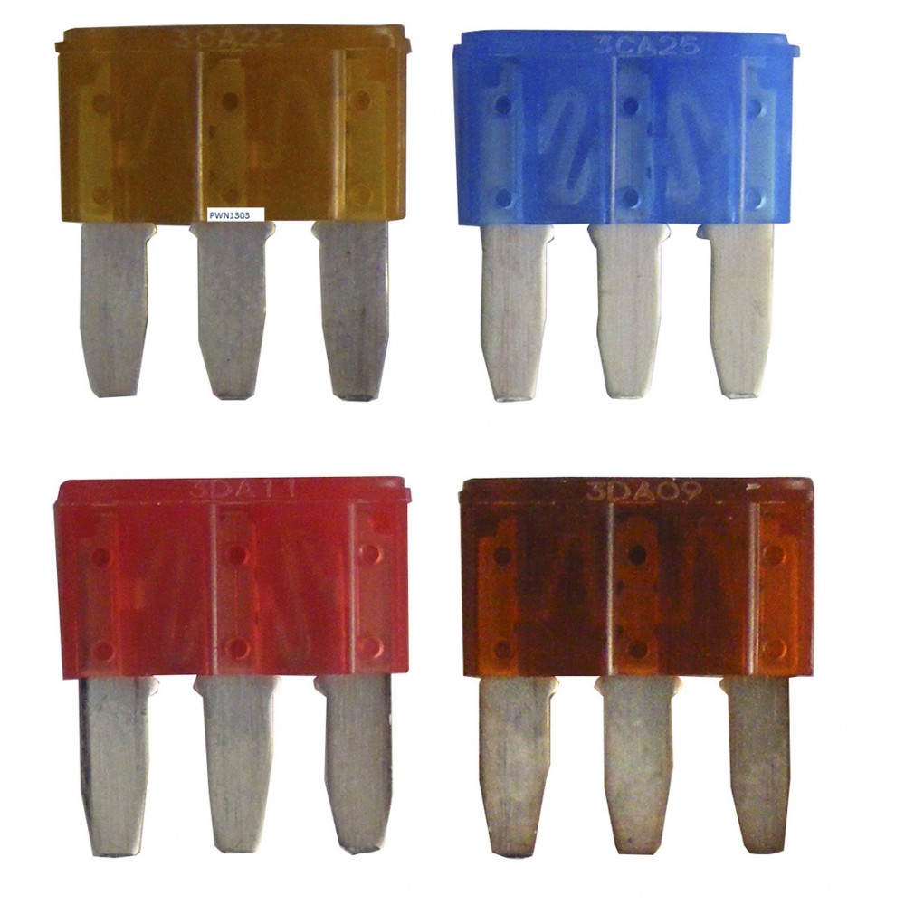 Image for Pearl PWN1303 3 Prong Fuses Assorted 5amp 7.5 Amp 10amp 15