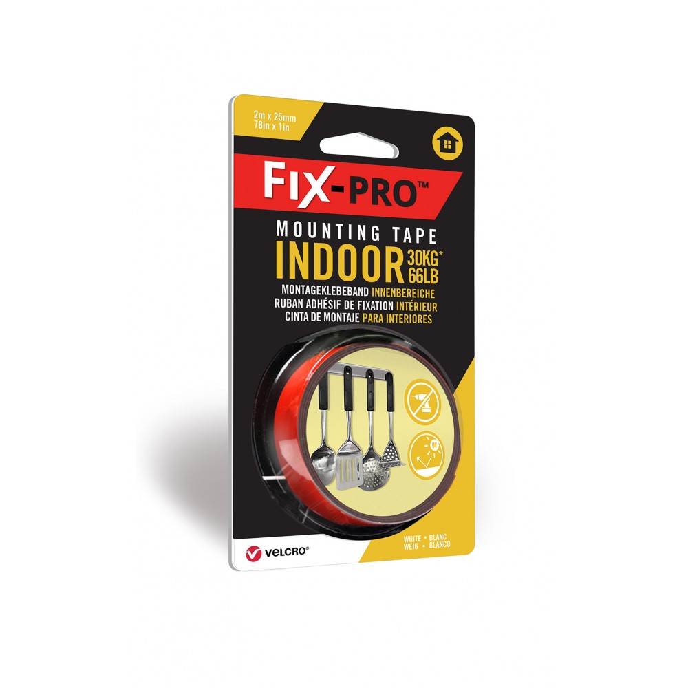 FIXPRO Mounting Tape Indoor 6 1/2ft x 1in 30kg/66lbs Tetrosyl
