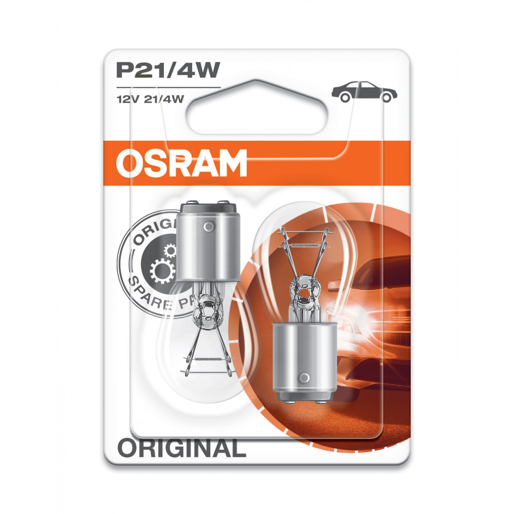 Image for Osram 7225-02B OE 12v 21/4w BAZ15d (566) Twin blister