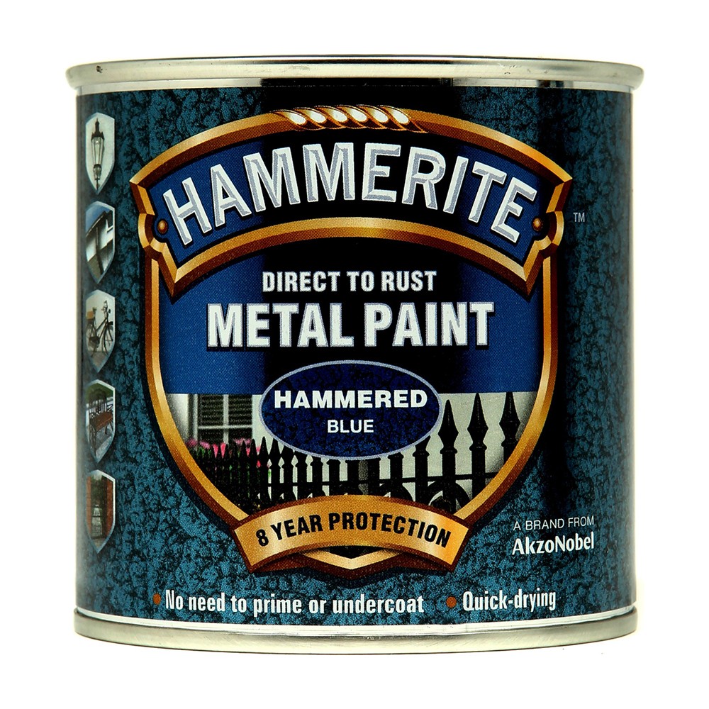 Image for Hammerite 5092936 Hammered Blue 250ml