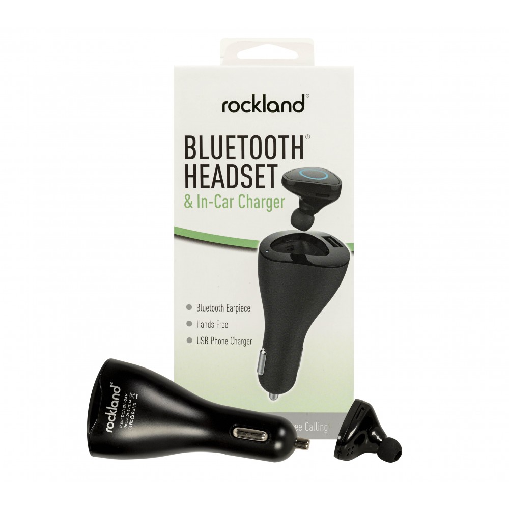 Image for Rockland RBT006 Bluetooth Headset & In Car Charger