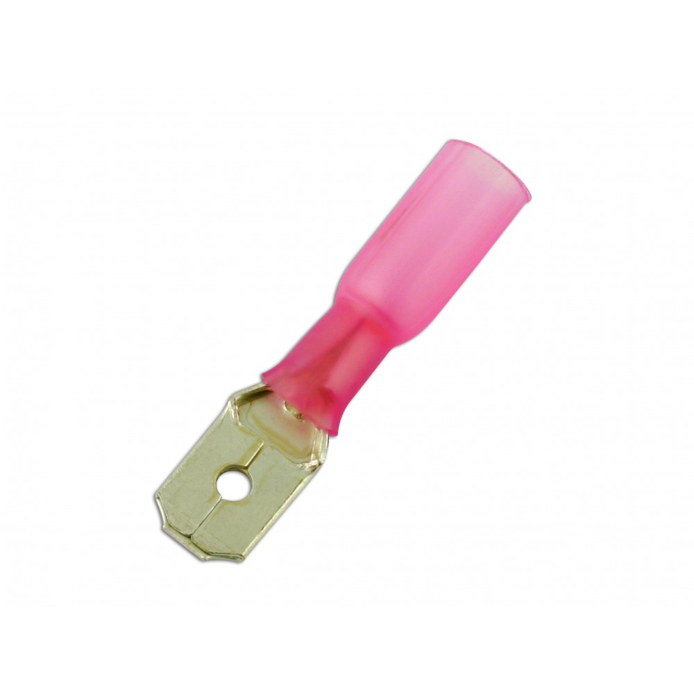 Image for Connect 30166 Heatshrink Male Push-on Terminal 6.3mm Red Pk 25