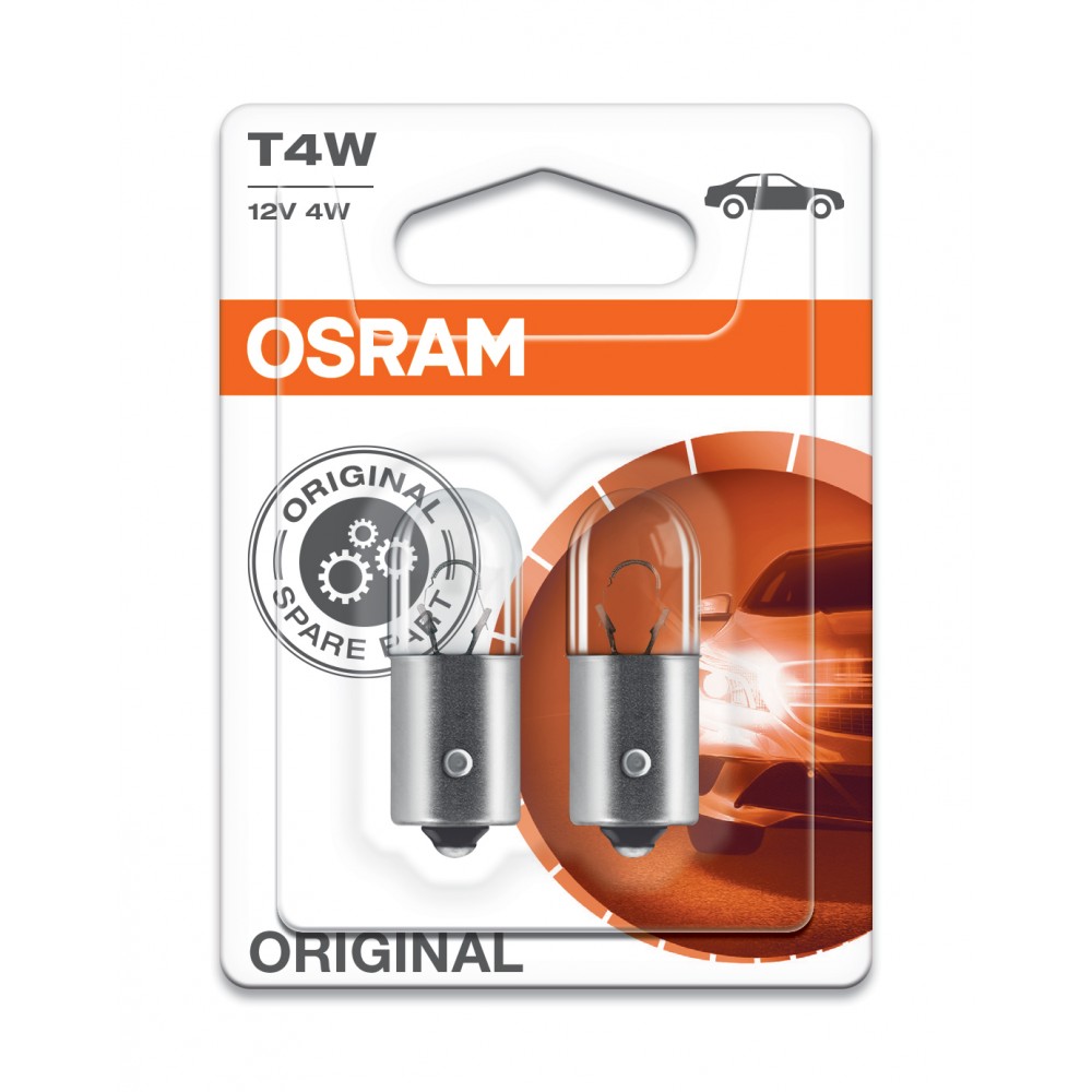 Image for Osram 3893-02B OE 12v 4w BA9s (233) Twin blister