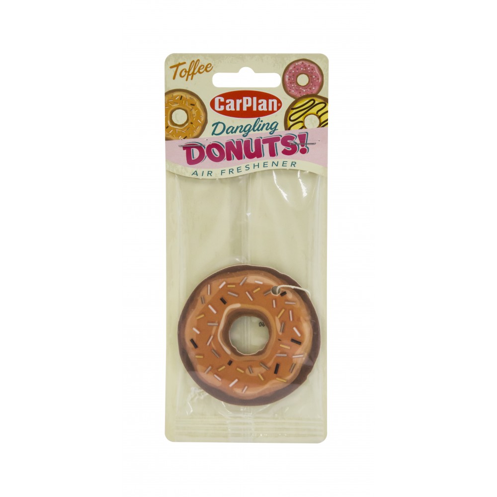 Image for CarPlan DDT001 Dangling Donut Carded Air Freshener Toffee