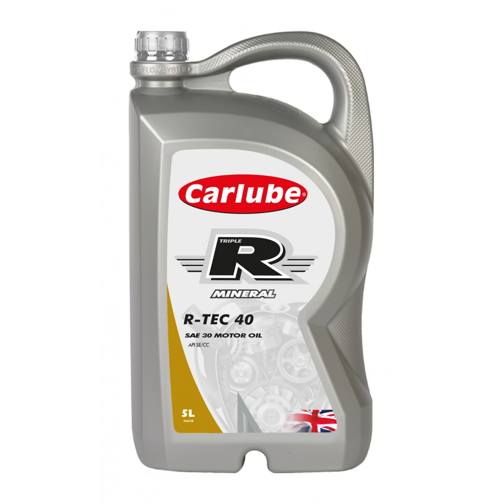 Image for Triple-R R-TEC-40 SAE-30 API SE/CC Mineral 5 Litre