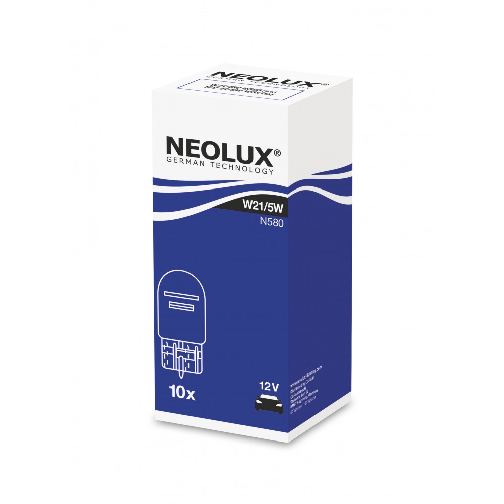 Neolux N580 12v 21/5w W3x16q (580) Trade pack of 10 - Tetrosyl