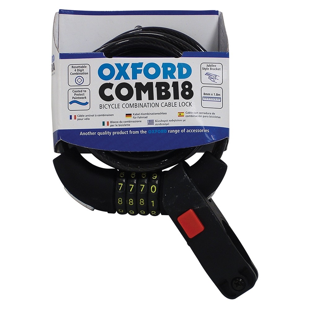 Image for Oxford LK689 Combi 8 Ressetable Combi Lock 8mm x 1800mm