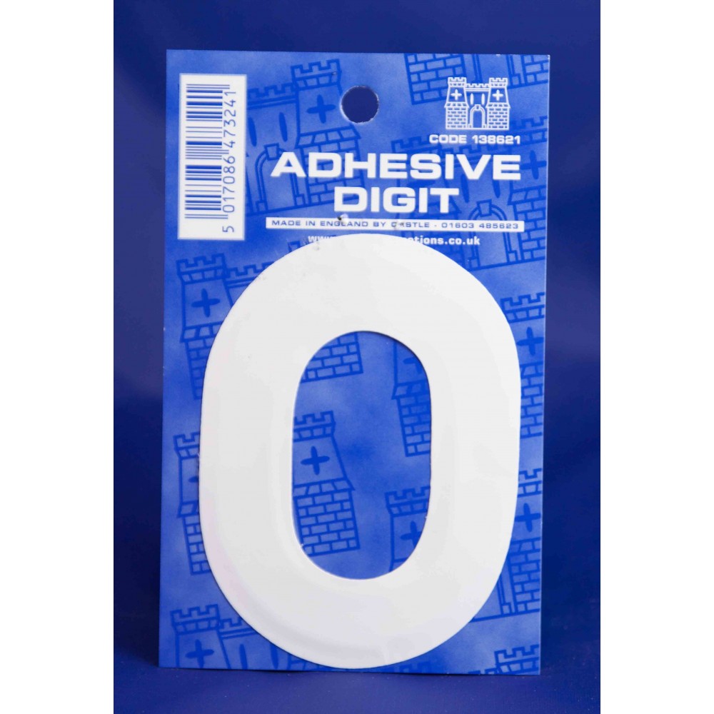 Image for Castle WO O Self Adhesive Digits White 3inc