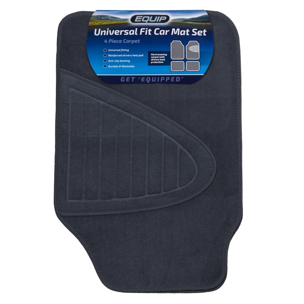 Image for Equip EMU008 Universal Fit Car Mat - Classic Carpet, Grey