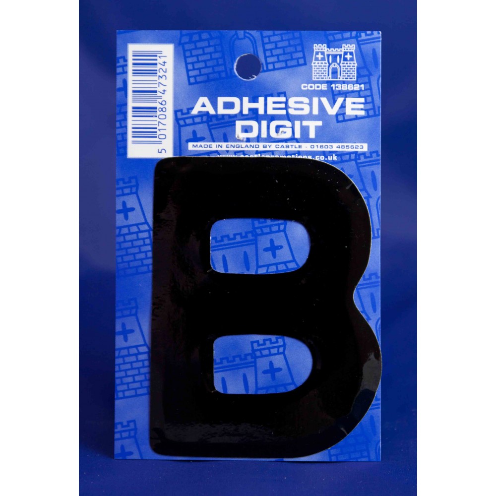 Image for Castle BB B Self Adhesive Digits Blk 3inc
