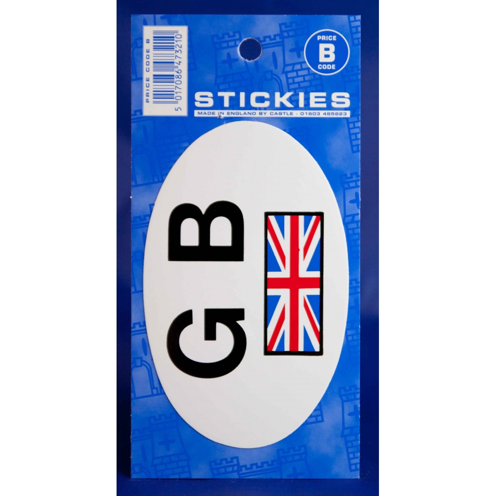 Image for Castle Small GB with Union Jack B Code Stickers