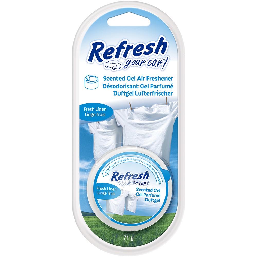 Image for Refresh Your Car 301411100 Air freshener Gel Can 2.5oz Fresh Linen