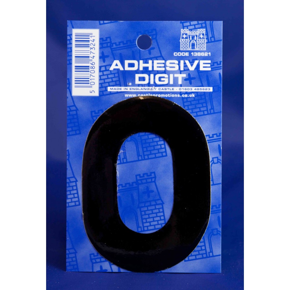 Image for Castle B0 0 Self Adhesive Digits Blk 3inc