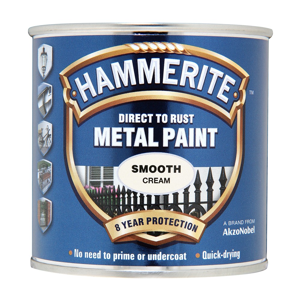 Image for Hammerite 5122058 808 Metal Paint Smooth Cream 250ml