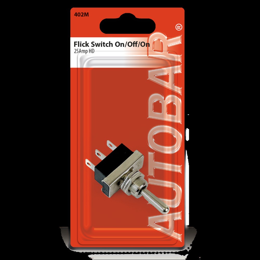 Image for Autobar Flick Switch On/Off/On 25A Metal