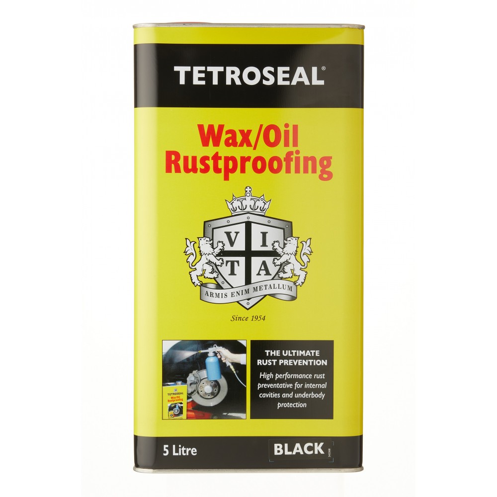 Image for Tetroseal Wax/Oil Rustproof Black 5 Litr