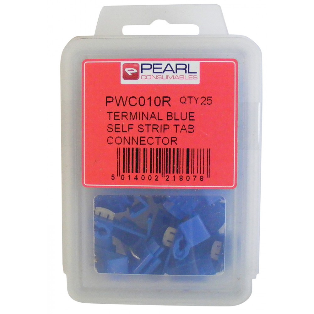 Image for Pearl PWC010R Terminal Blue Self Strip Tab Scotchloks Pack