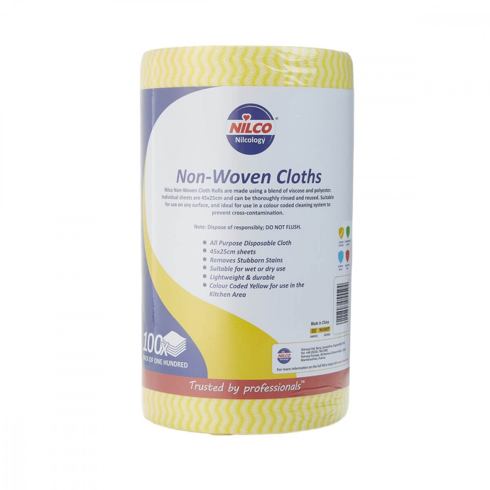 Image for Nilco Non-Woven Cloth Roll Yellow 100 Pc