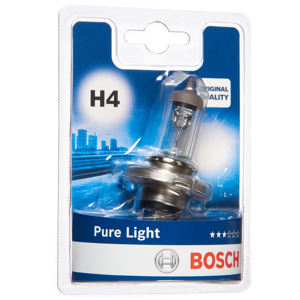 Image for Bosch Pure Light H4 12V 60/55W Single Bulb
