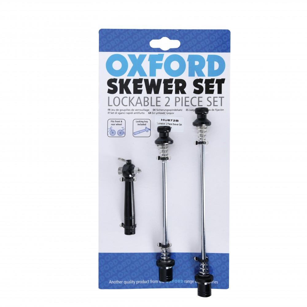 Image for Oxford HU672B Lockable 2 Piece Skewer Set - Black