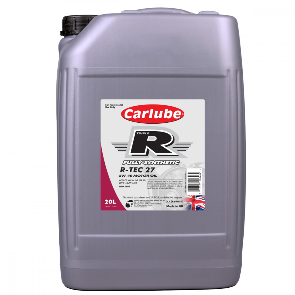 Image for Triple-R R-TEC-27 5W-40 C3 Fully Synthetic 20 Litre