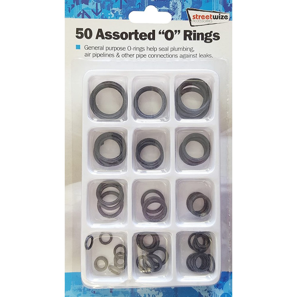 Image for Streetwize 50 Pieces O-Ring Assortments
