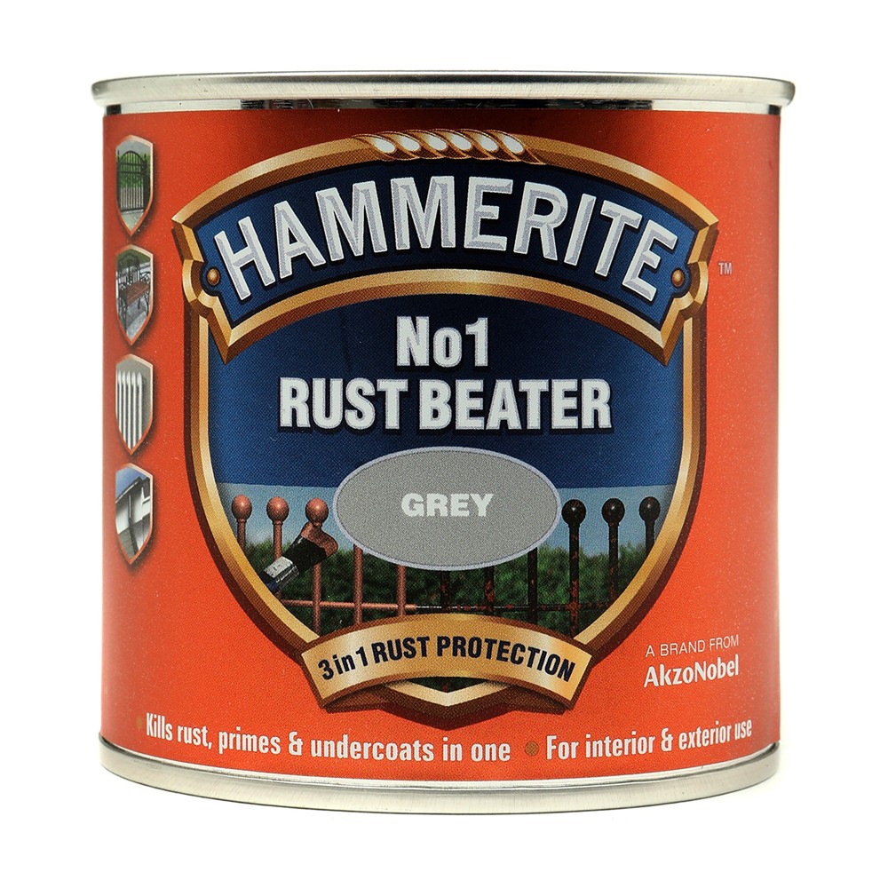 Hammerite 5158238 No.1 Rust Beater Grey 250ml - Tetrosyl 