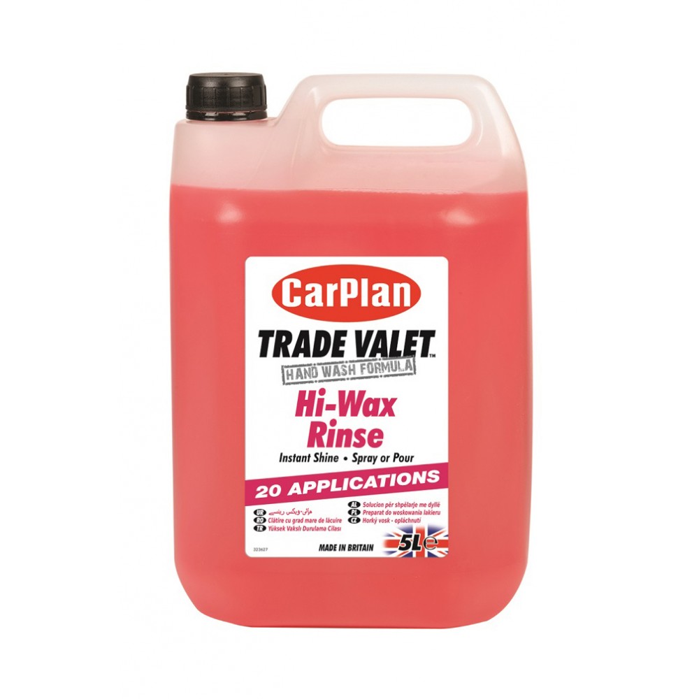 Image for CarPlan CWR005 Trade Hi Wax Rinse 5Ltr