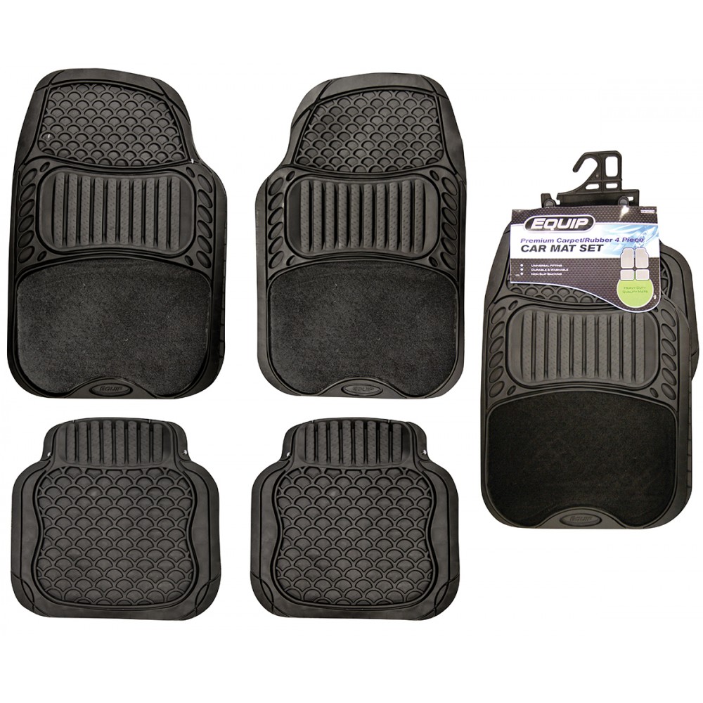 Image for EquipßECM002 Premium Rubber/Carpet 4 Piece Mat Set