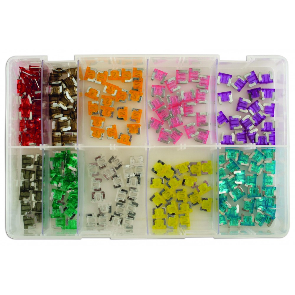 Image for Connect 31858 Assorted Low Profile Mini Blade Fuses Box Qty 100