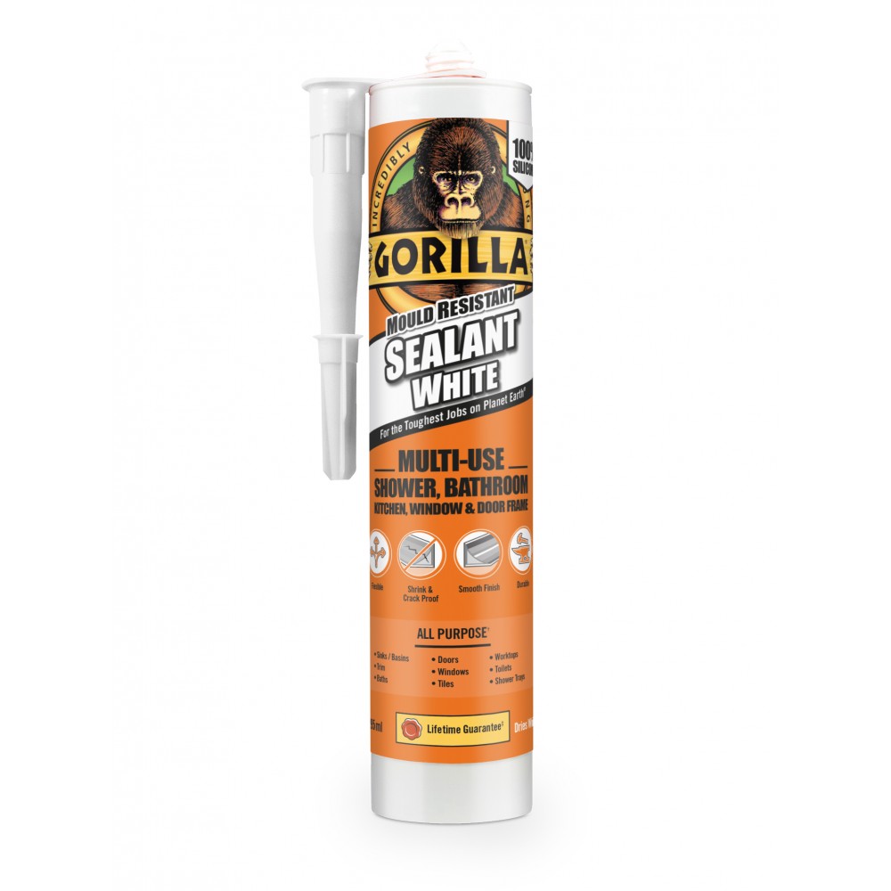 Image for Gorilla 1144000 Mould Resistant Sealant White 295ml