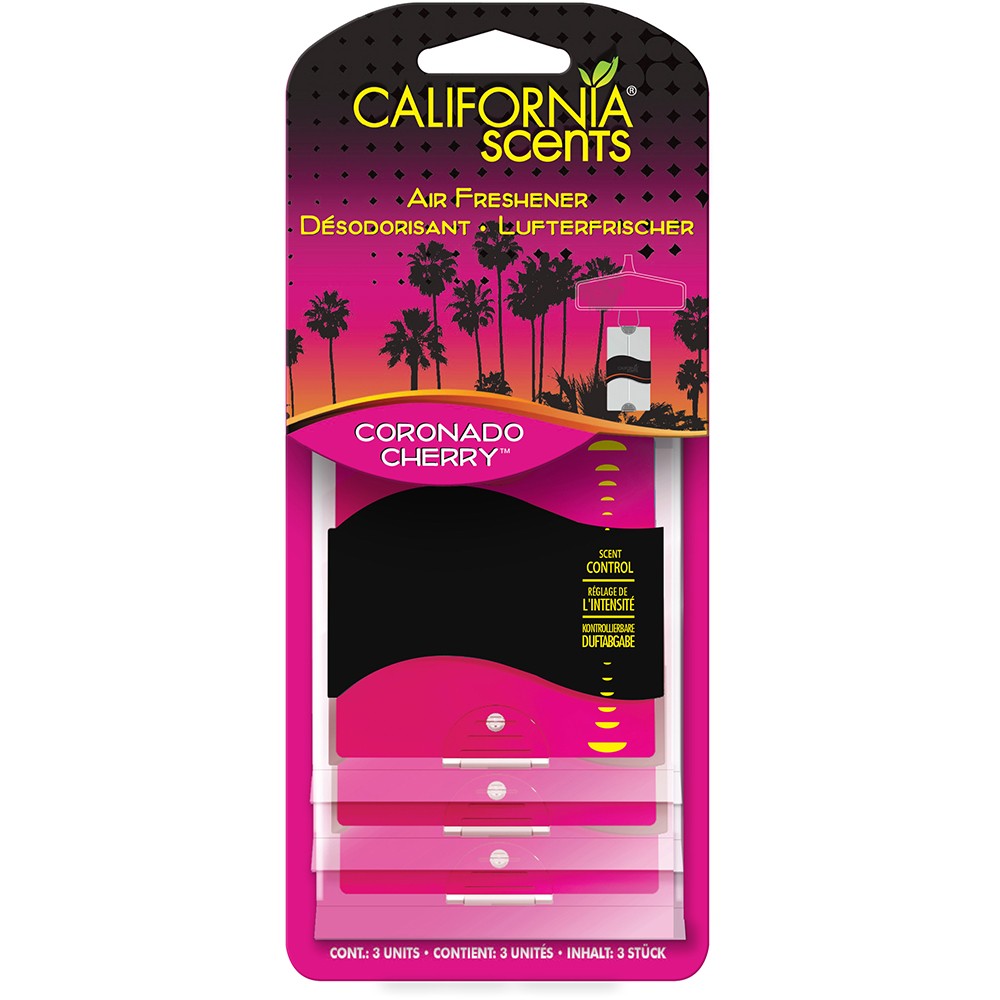 Image for California Car Scents 301411500 Air freshener Paper Coronado Cherry 3 Pack