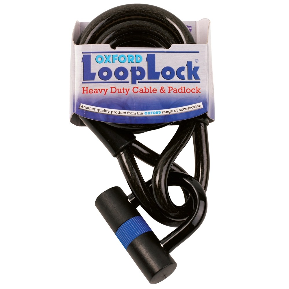Image for Oxford OF221 Loop Lock15 Cable lock+Mini Shackle 15mmx 2mtr