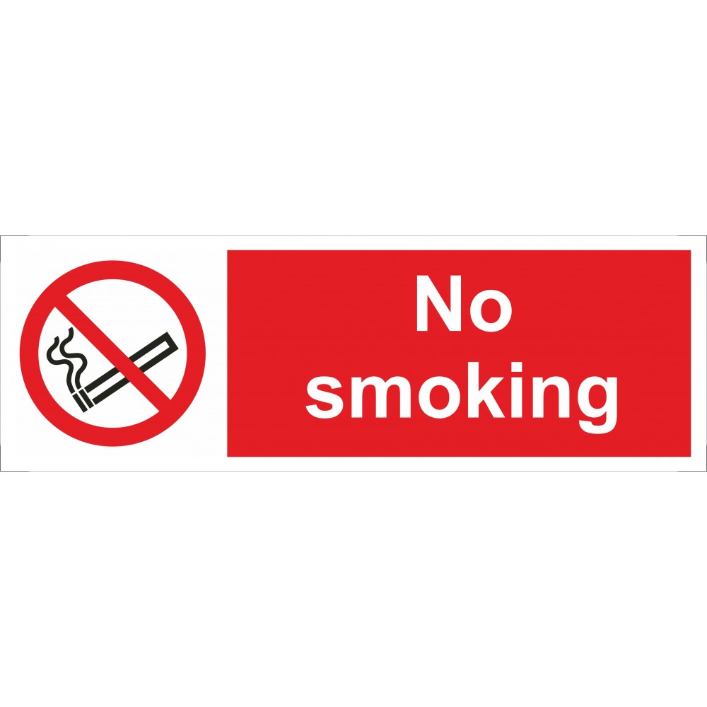 Image for Castle SS021SA No Smoking Symbol & Text Safety Sign