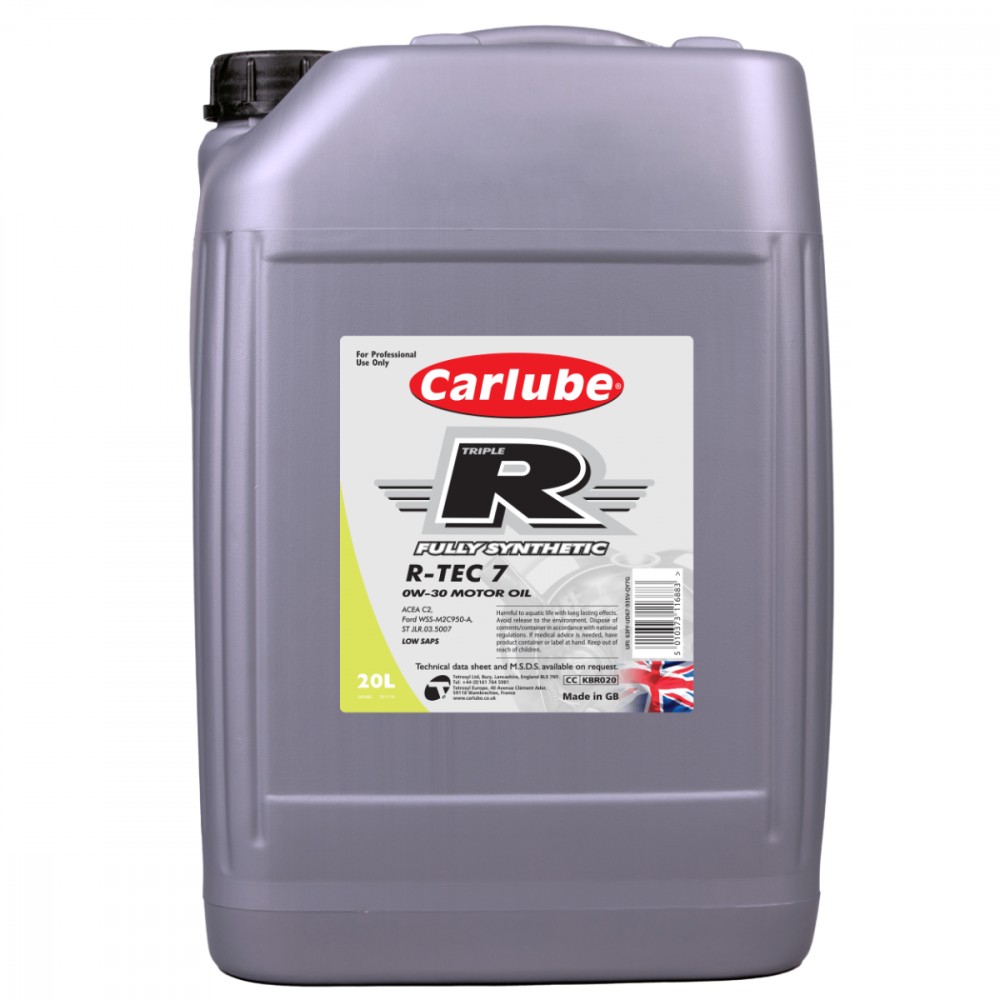 Image for Triple-R R-TEC-7 0W-30 C2 Fully Synthetic 20 Litre