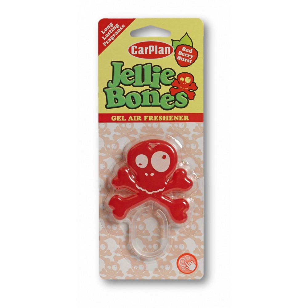 Image for CarPlan CJB001 Jellie Bones Gel Car Air Freshener Red Berry Burst