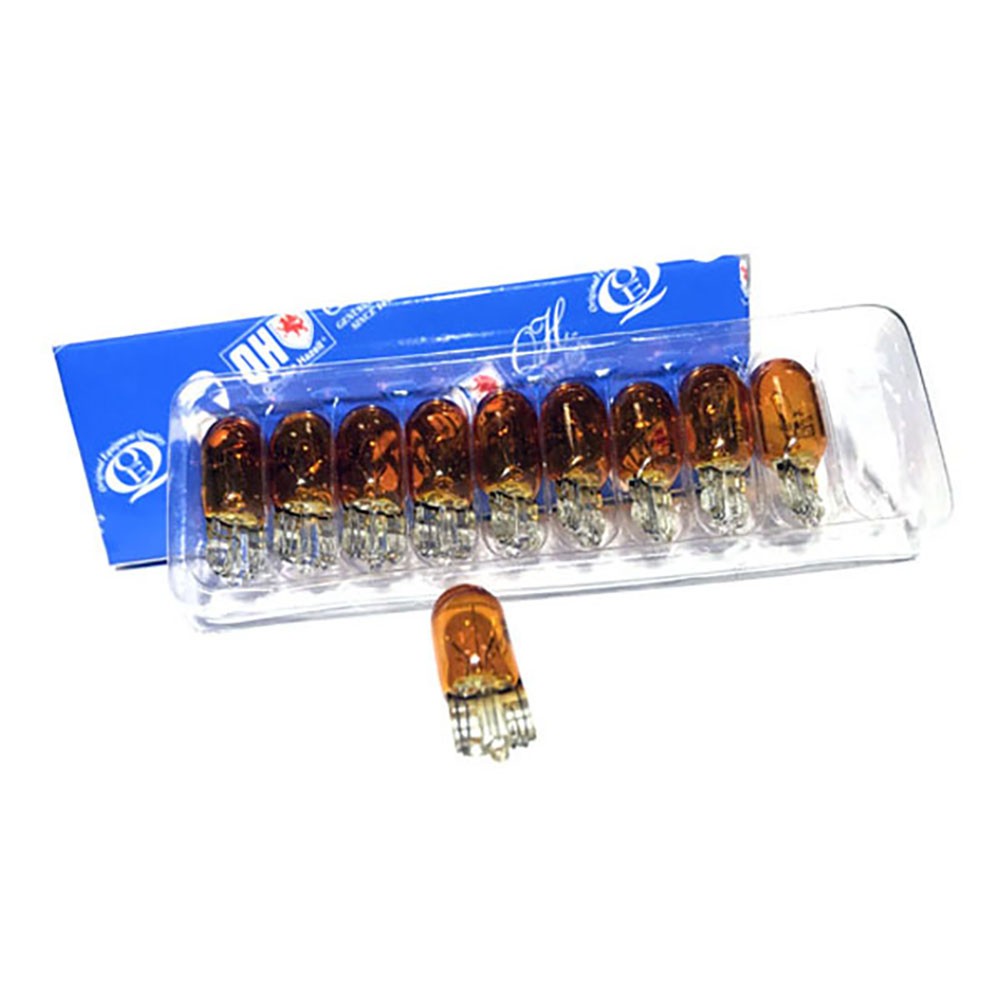 Image for QH QBL501A 12v 5w Capless W2.1X9.5d Amber pk10