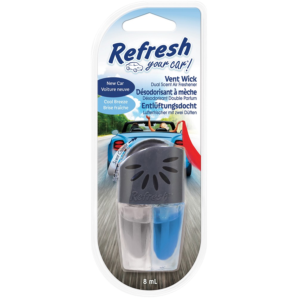Image for Refresh Your Car 301410700 Air freshener Oil Vent Wick New Car/Cool Breeze